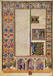 Fol.3v Prolog ke Knize proroků (Izajáš), z Bible Borso d