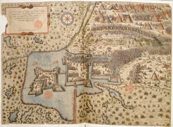 Celkový pohled na bitvu u Szigetváru, 1566