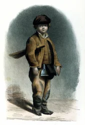 Milanese Metike: Komínový komínový komín. 1830 rytina Locano.