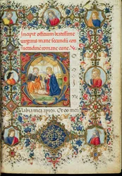 Ms 154 f.14r Klanění Ježíše Krista, z Knihy hodin, italština