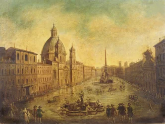 Piazza Navona zatopeno