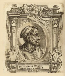 Portrét Baldassare Tommaso Peruzzi, italský architekt a malíř, narozený nedaleko Sieny