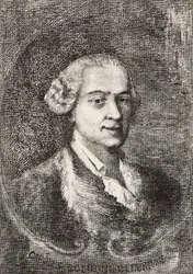 Portrét Carla Goldoniho (1707-1793), italského dramatika, rytina Marco Pitteri z malby Giambattista Piazzetta a kresba E Ximenes, rytina z L
