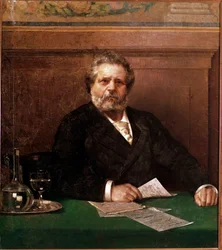 Portrét italského básníka Giosue Carducciho (1835-1907) Anonymní obraz. Konec 19. století Bologna, Casa Carducci - Portrét italského básníka Giosue Carducciho 1835-1907. Anonymní obraz, konec 19. století, Casa Carducci, Bologna, Itálie