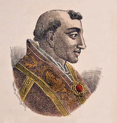 Portrét papeže Adriana III. (Adrian, Hadrian z Hadriana nebo Adriano) (884-885)