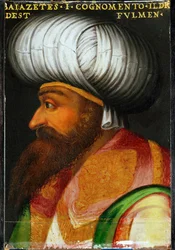 Sultán Bajezid I. Yldirim, vládl 1389-1402 ...