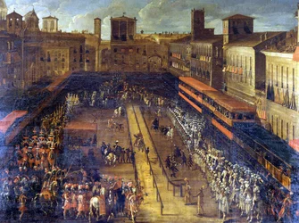 Pohankový joute na Piazza Navona (Řím) dne 25.2.1634.