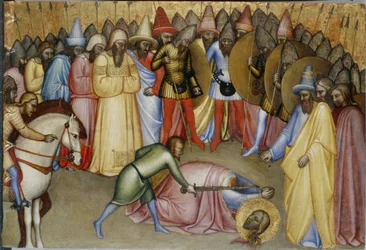 Stětí světce (tempera na dřevě)