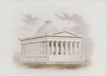U. S. Custom House, perspektiva New Yorku, 1834