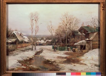 Jaro u Petrohradu - obraz Ivana Avgustoviče Velze (1866-1926), olej na plátně