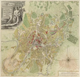 Mapa Moskvy, 1739