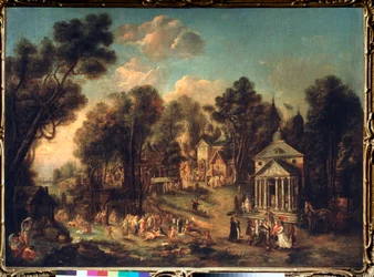 Chrámová slavnost - obraz Ivana Michajloviče Tankova (Tonkov) (1740-1799), olej na plátně