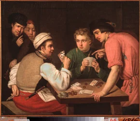 The Cardsharps - Malba Ivana Philippoviče Tupyleva (Toupylev) (1758-1821), olej na plátně
