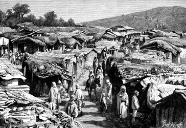 Čtvrt Beni-Ramasses, Constantine, Alžírsko, 1895.