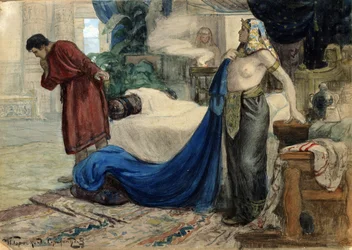 "Josef a Putifarova žena", kolem roku 1900 (akvarel, kvaš)