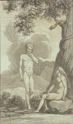 Ilustrace k Ewaldovu "Adam a Eva". IV