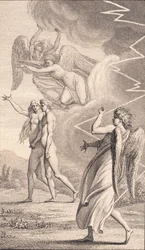 Ilustrace k Ewaldovu "Adam a Eva". PROTI