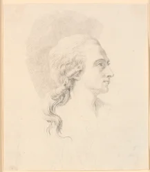 Portrét sochaře Alexandra Trippela. Profil vpravo