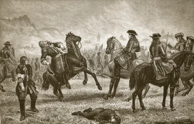 William III při obléhání Namuru, vyrytý Butterworthem a Heathem