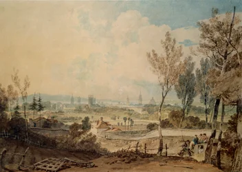 Pohled na Oxford z jižní strany Headington Hill, 1803-1804