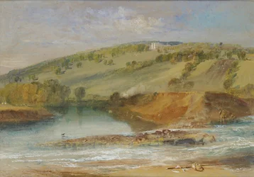 Farnley Hall, z Junction of the Wharfe a Washburn, 1818
