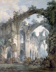 „Interiér opatství Tintern, Monmouthshire“, kolem roku 1794