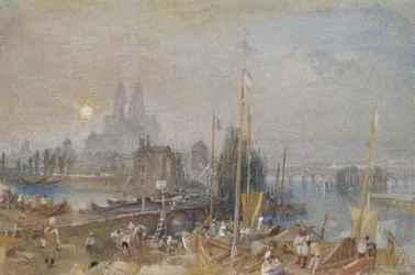 Kanál na Loiře a Cher, poblíž Tours, c1830