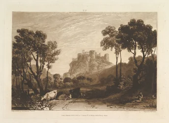 Zámek nad loukami Liber Studiorum, část II, deska 8, 1808.