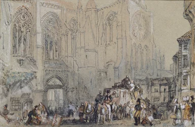 Kostel St Julien, Tours, c1830