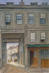 Pohled na New Inn, Old Bailey, City of London, 1868
