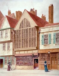 Pohled na Trinity Hall, Aldersgate Street, City of London, 1780.