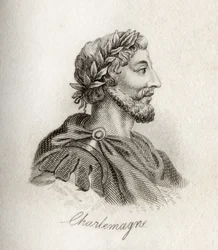 Karel Veliký, král Franků (rytina)