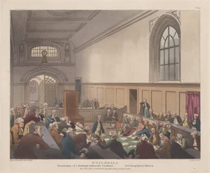 Guildhall, Zkoumání bankrotáře před jeho věřitelským mikrokosmem Londýna..., 1. listopadu 1808.