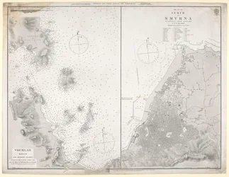 Mapa přístavů ve Smyrnenském zálivu