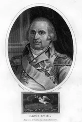Louis XVIII, král Francie, 1820.