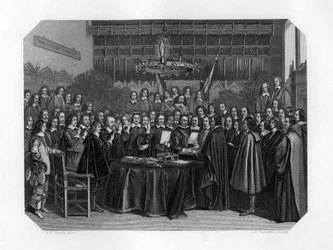 Přísaha ratifikace smlouvy z Münsteru, 1648 c1870.