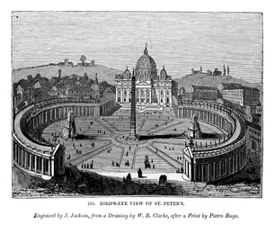 Pohled z ptačí perspektivy na St Peters, 1843