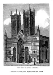 Západní fronta Lincolnské katedrály, 1843