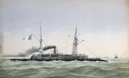 Pobřežní hlídkové plavidlo francouzského námořnictva Le Rochambeau, c. 1870