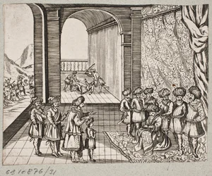 Ilustrace k Adamu Oleariusovi, „Perský Rosenthal od geniálního básníka Schich Saadi […]“, Schleswig 1660