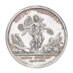 Pamětní medaile vévody z Wellingtonu a polního maršála von Blüchera 1815, kolem roku 1815 (stříbrná)