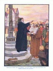 Wyclif byl vyloučen z univerzity a odešel do země, kde psal a učil z anglické literatury pub. od T C & EC Jack, kolem roku 1920