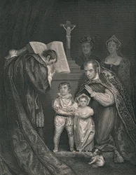 Manželství Richarda vévody z Yorku. Bratr Edwarda V., 1478, 1821, polovina 19. století.