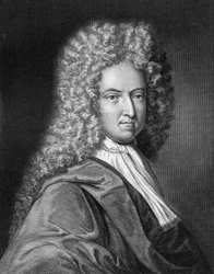 Daniel Defoe , anglický spisovatel a novinář, 1836.