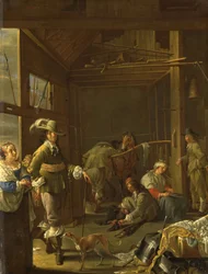 Vojáci ve stáji, asi 1655 (olej na plátně)