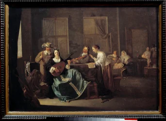 Koncert. Obraz Jacoba Ducka (1600 - 1660) Ec. Podvod.