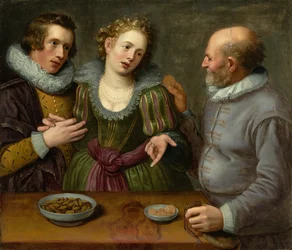 Alegorie nerovné lásky, cca 1620 (olej na plátně)