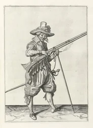 Mušketýr na stráži, kolem 1600