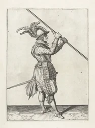 Voják s kopím, kolem 1600