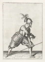 Voják s tasným mečem, kolem 1600